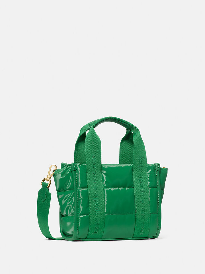 Kip Puffy Mini Tote, GREEN BEAN, hi-res image number 3