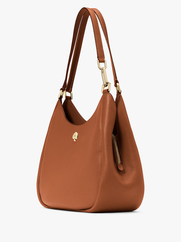 Kayla Large Triple Compartment Shoulder Bag, WARM GINGERBREAD, hi-res image number 3