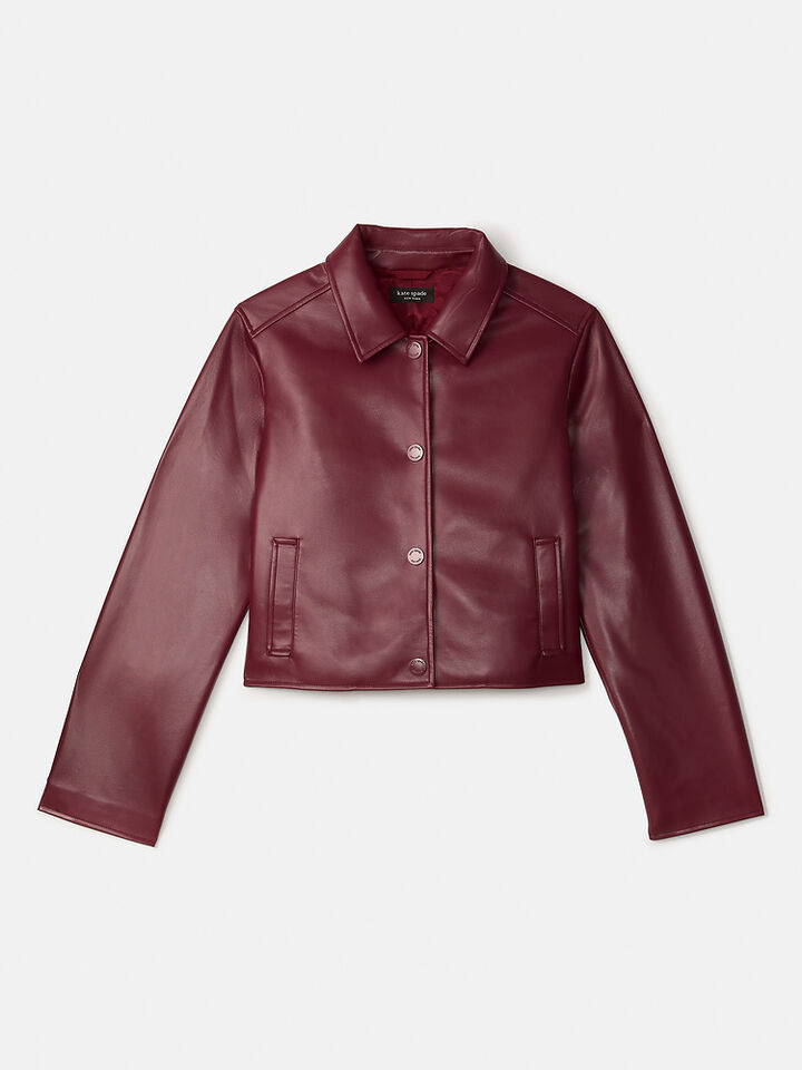 Faux Nappa Leather Jacket