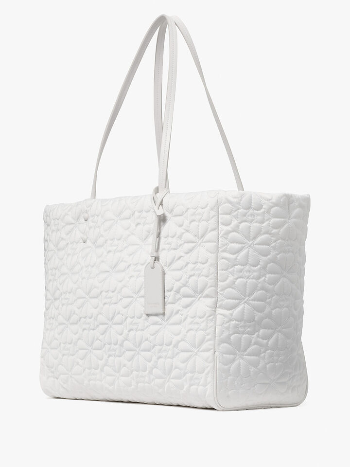 Tilly Quilted Large Tote Bag, White, hi-res image number 3