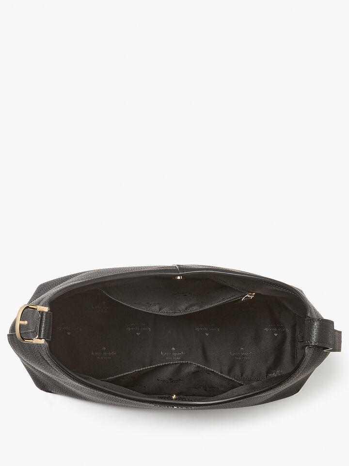 454 Pebbled Leather Large Shoulder Bag, BLACK, hi-res image number 4