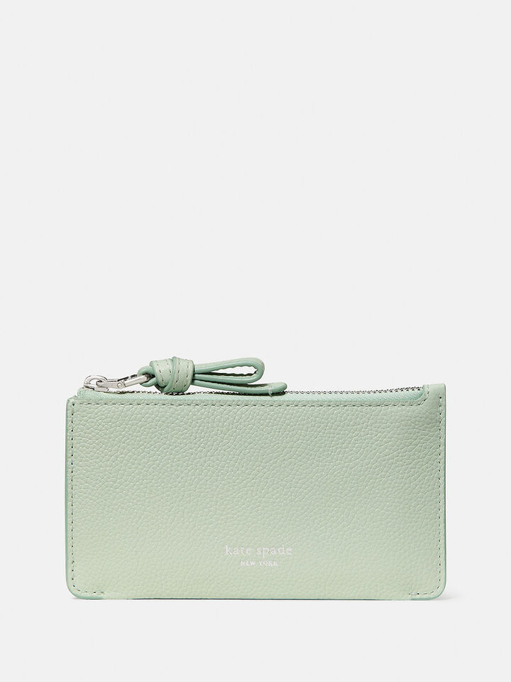 Loop East West Zip Card Case, Mint Frosting, hi-res image number 1