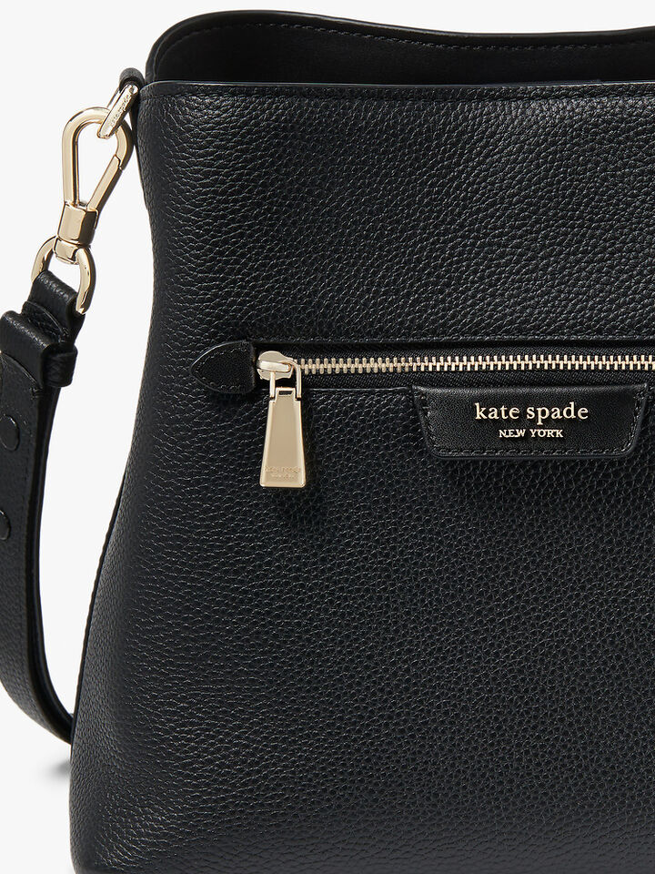 Hudson Pebbled Leather Shoulder Bag, Black, hi-res image number 7