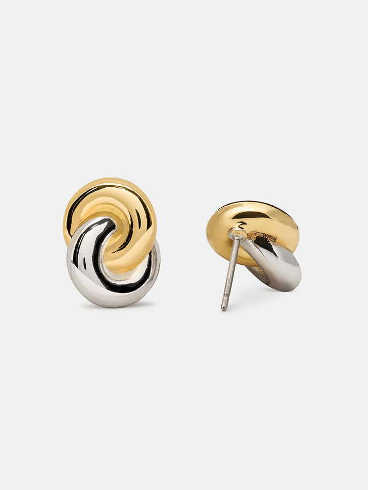 Interlock Studs, SILVER GOLD, hi-res image number 3