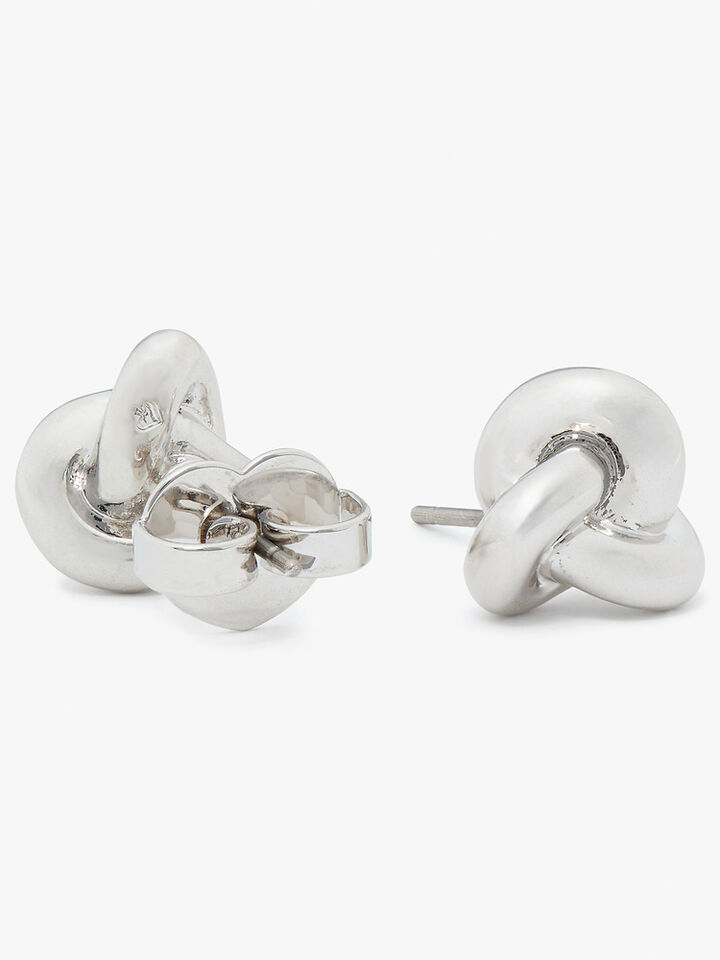 Double Knot Studs, SILVER, hi-res image number 3