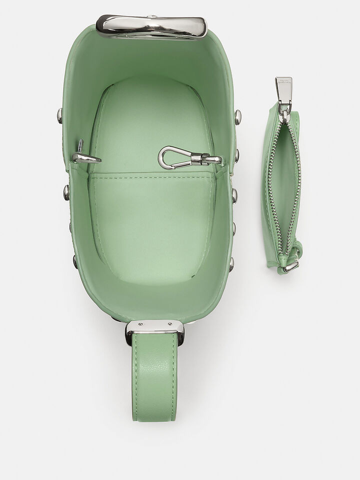 Halo Studded Mini Bucket Bag, CRISP SAGE, hi-res image number 4