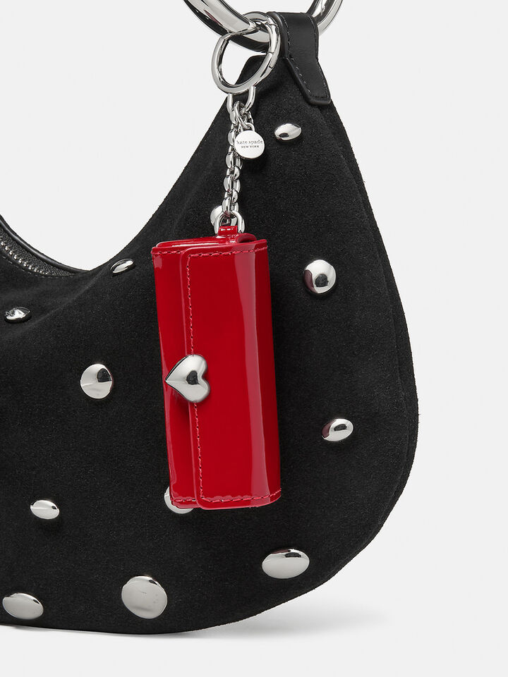 Charmed Patent Lipstick Bag Charm