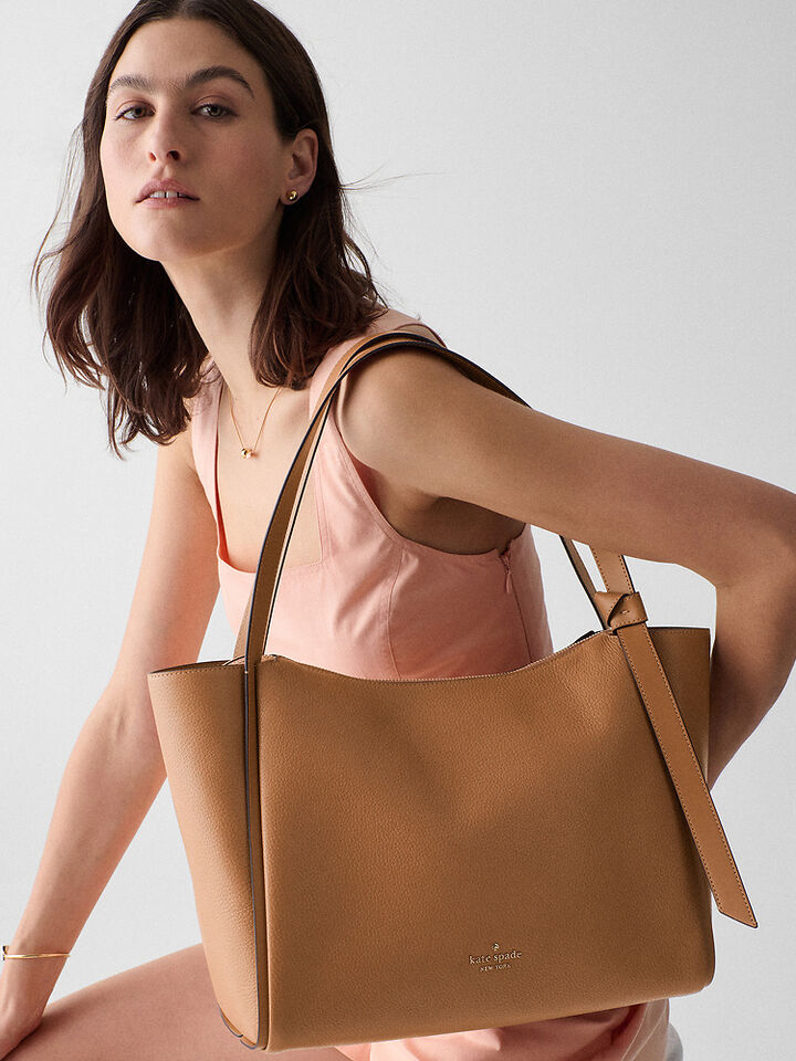 Knott Tote Bag, Medium Biscotti, hi-res image number 2