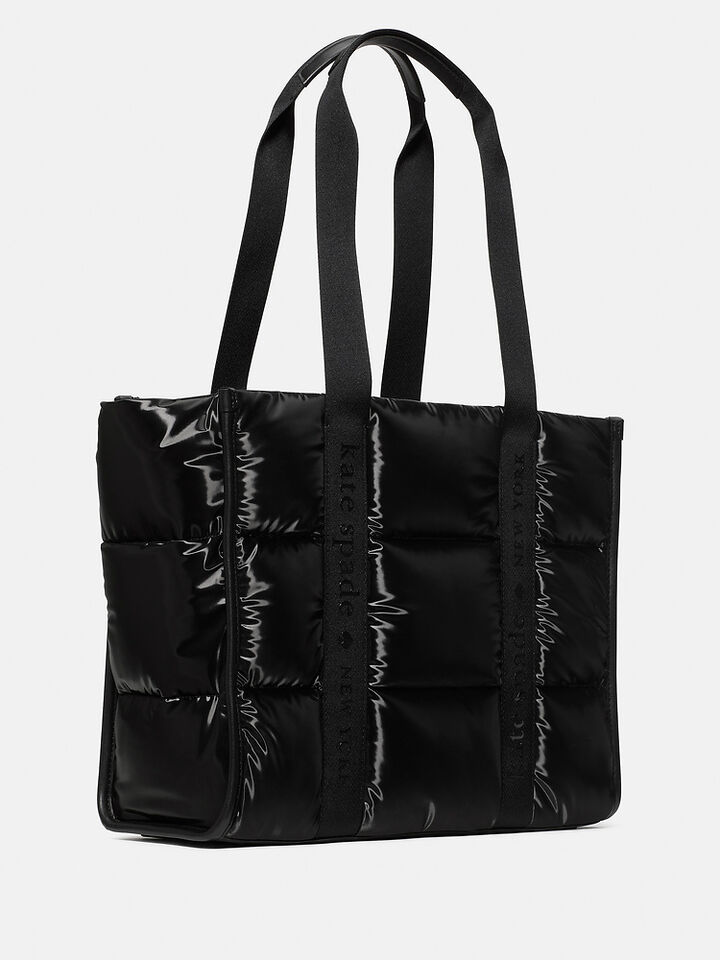 Kip Puffy Large Tote, BLACK, hi-res image number 3