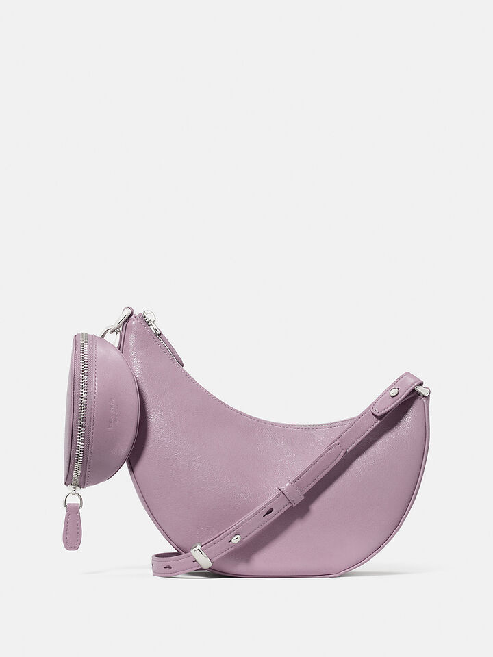 Duo Glazed Leather Crossbody Bag