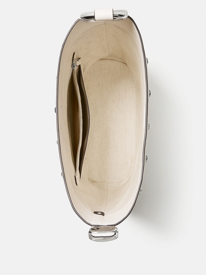 Halo Studded Bucket Bag, CREAM, hi-res image number 4