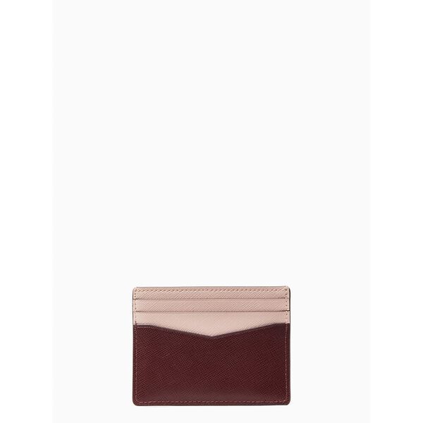 staci colorblock small slim card holder rose smoke multi WALLETS