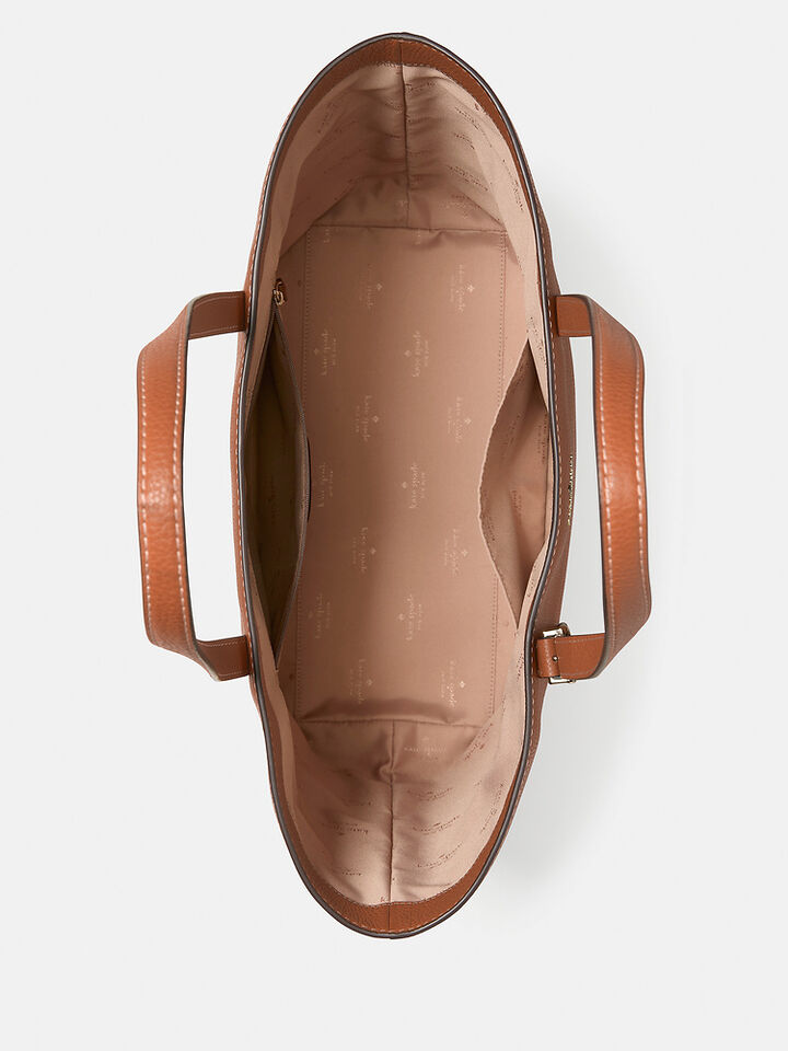 454 Large Tote Bag, WARM GINGERBREAD., hi-res image number 4