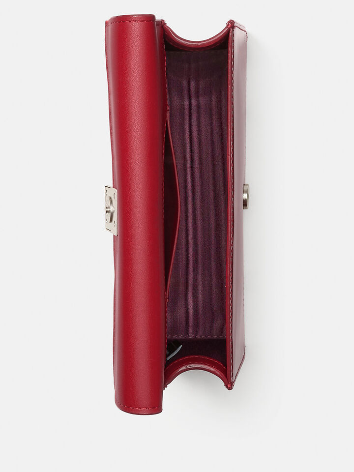 Deco Patent Mini Crossbody, Dark Scarlet, hi-res image number 4