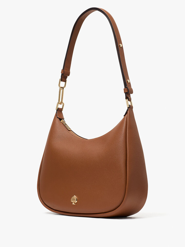 Kayla Pebbled Leather Chain Link Convertible Crossbody, WARM GINGERBREAD, hi-res image number 3
