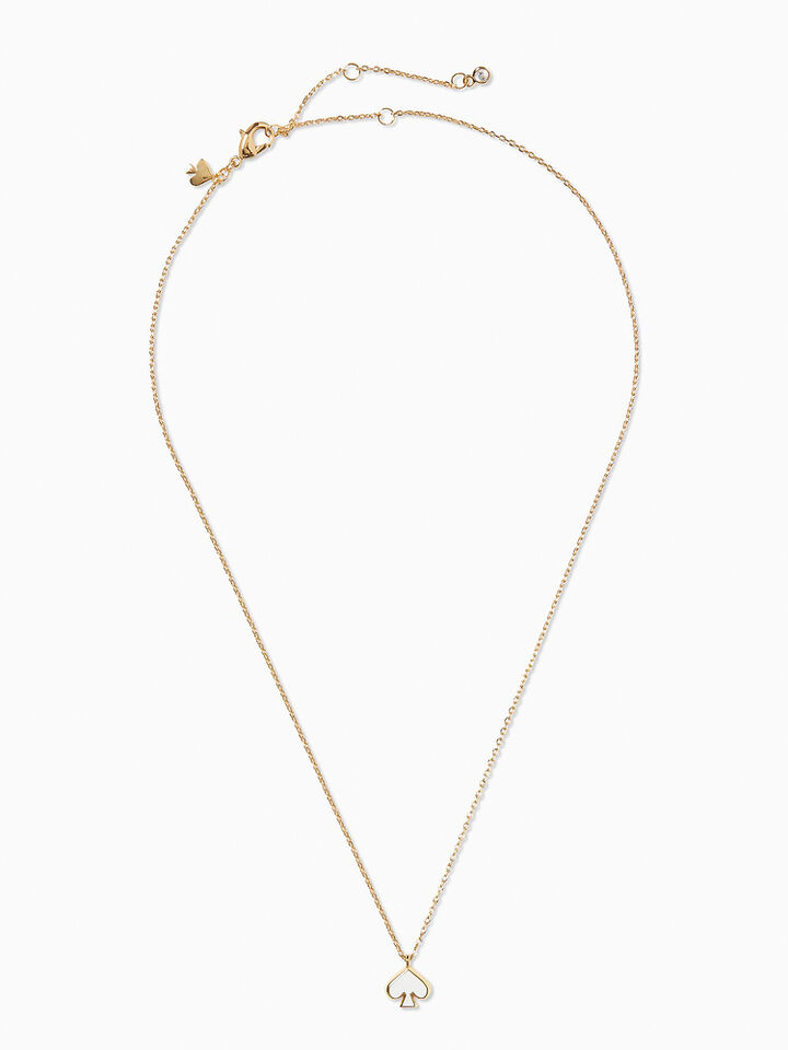 everyday spade enamel mini pendant, white, hi-res image number 3