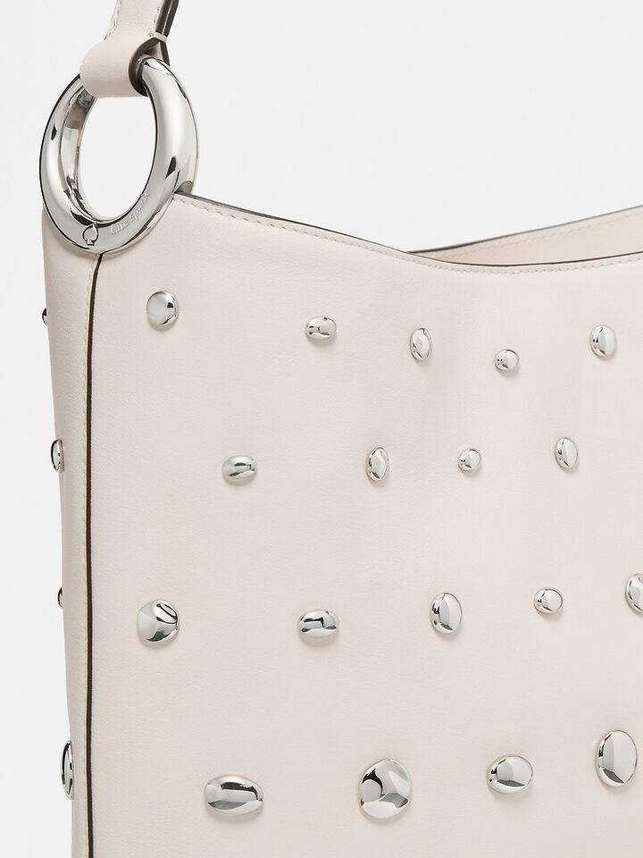 Halo Studded Bucket Bag, CREAM, hi-res image number 6