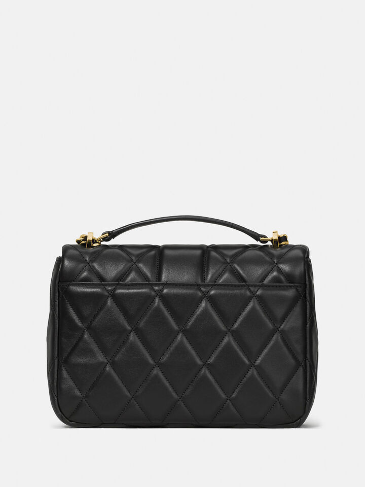 Carey Quilted Small Flap Crossbody, BLACK, hi-res image number 5