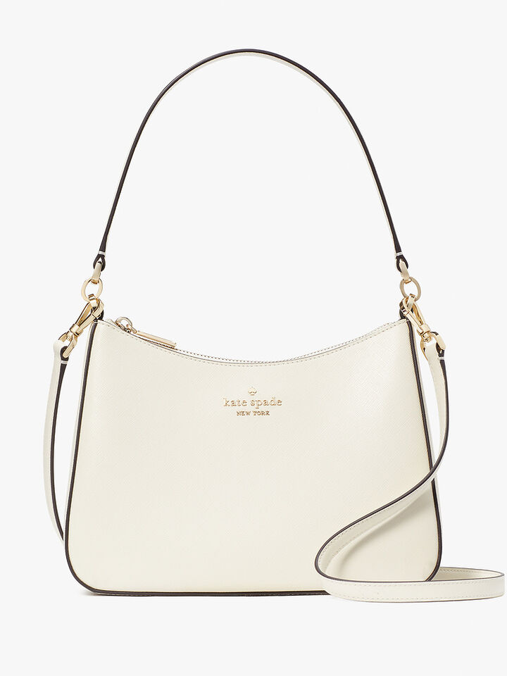 Madison Saffiano Leather Convertible Shoulder Bag, WHITE, hi-res image number 1