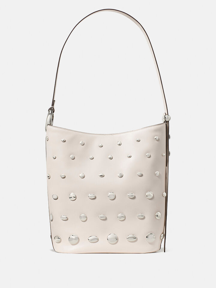 Halo Studded Bucket Bag, CREAM, hi-res image number 5