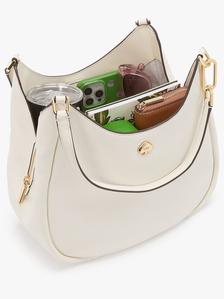 Kayla Large Triple Compartment Shoulder Bag, MERINGUE, hi-res image number 6