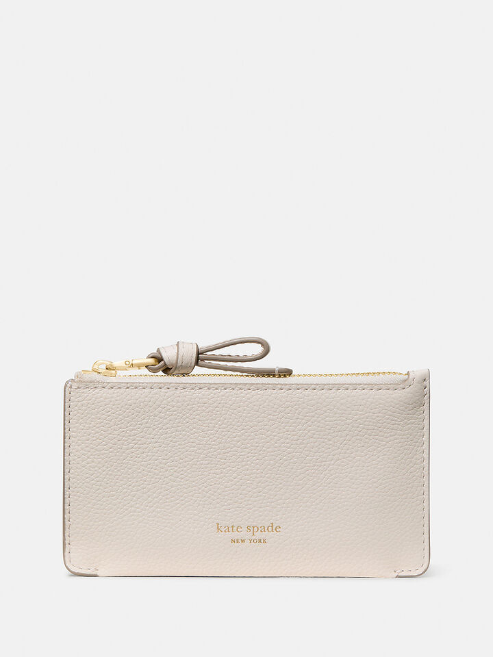 Loop East West Zip Card Case, Cashew Milk, hi-res image number 1