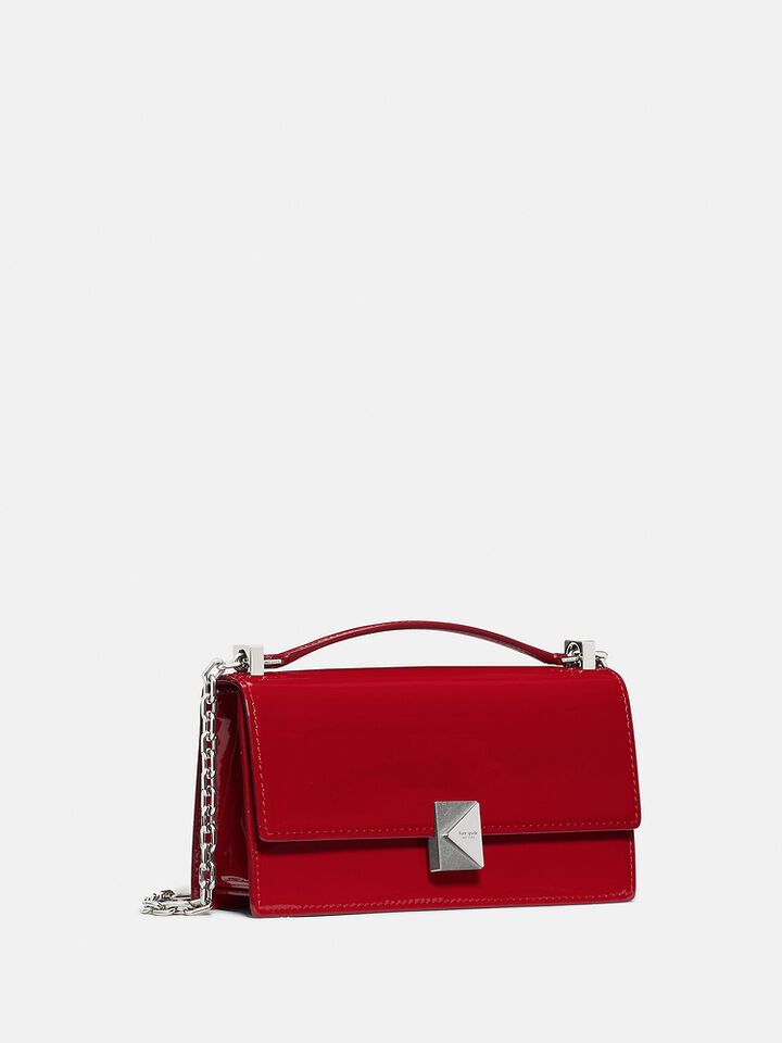Deco Patent Mini Crossbody, Dark Scarlet, hi-res image number 3