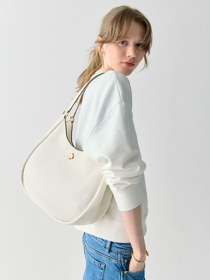 Kayla Large Triple Compartment Shoulder Bag, MERINGUE, hi-res image number 2