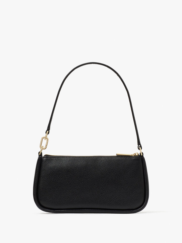 Kayla Pebbled Leather Convertible Wristlet, Black, hi-res image number 5