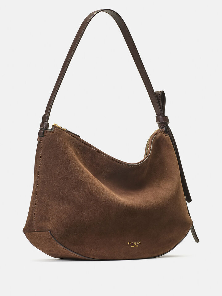 Loop Suede Large Shoulder Bag, HOT FUDGE MULTI, hi-res image number 3