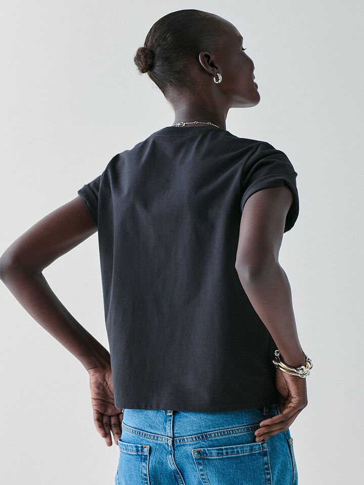 Sam Icon Logo T-shirt, BLACK, hi-res image number 3