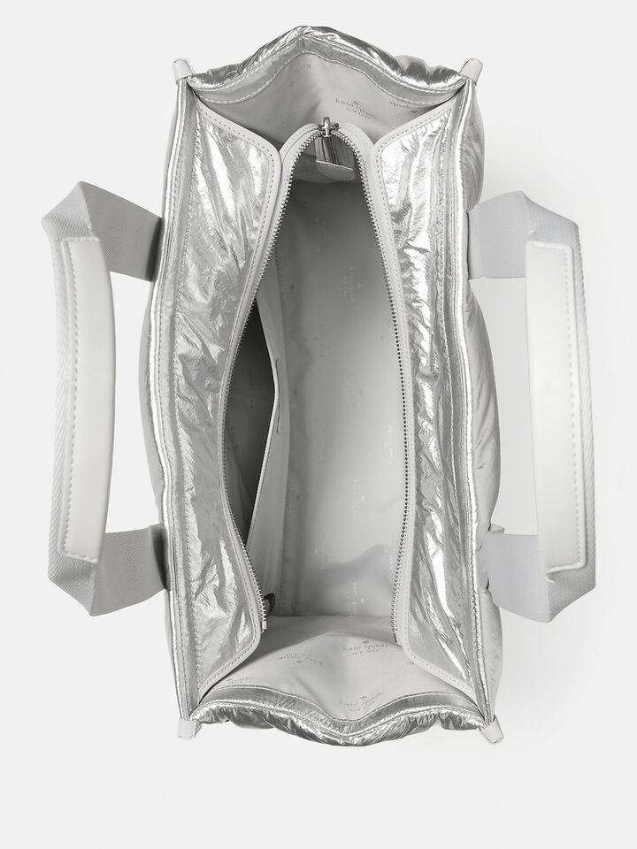 Kip Puffy Large Tote, SILVER, hi-res image number 4