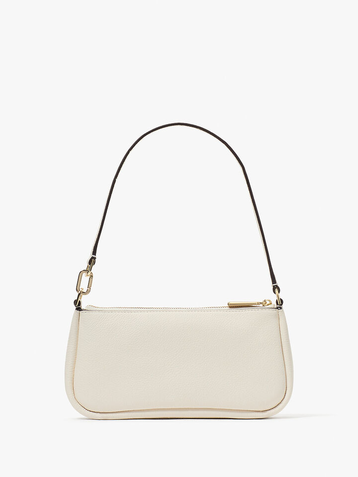 Kayla Pebbled Leather Convertible Wristlet, White, hi-res image number 5